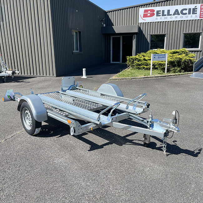 Porte-moto basculant Erdé PMB 752 225x158cm PTAC 750kg Porte-moto basculant Erdé PMB 752 225x158cm PTAC 750kg